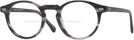 Round Striated Grey Seattle Eyeworks 1003 Bifocal View #1