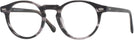 Round Striated Grey Seattle Eyeworks 1003 Single Vision Full Frame View #1