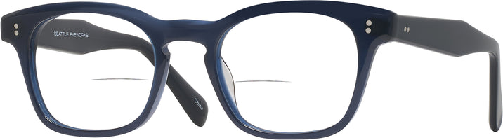 Square Blue Seattle Eyeworks 1004 Bifocal View #1