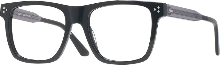 Square Black Seattle Eyeworks 984 Progressive No-Lines View #1