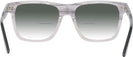 Square Transparent Grey Seattle Eyeworks 984 w/ Gradient Bifocal Reading Sunglasses View #4