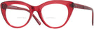 Cat Eye Transparent Red Seattle Eyeworks 989 Bifocal View #1
