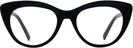 Cat Eye Black Seattle Eyeworks 989 Single Vision Full Frame View #2