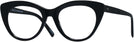 Cat Eye Black Seattle Eyeworks 989 Single Vision Full Frame View #1