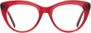 Cat Eye Transparent Red Seattle Eyeworks 989 Computer Style Progressive View #2