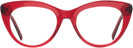 Cat Eye Transparent Red Seattle Eyeworks 989 Single Vision Full Frame View #2