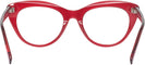 Cat Eye Transparent Red Seattle Eyeworks 989 Single Vision Full Frame View #4