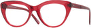 Cat Eye Transparent Red Seattle Eyeworks 989 Computer Style Progressive View #1