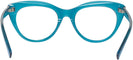 Cat Eye Transparent Blue Seattle Eyeworks 989 Single Vision Full Frame View #4