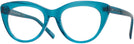Cat Eye Transparent Blue Seattle Eyeworks 989 Progressive No-Lines View #1