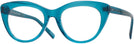 Cat Eye Transparent Blue Seattle Eyeworks 989 Single Vision Full Frame View #1