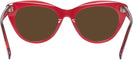 Cat Eye Transparent Red Seattle Eyeworks 989 Progressive No-Line Reading Sunglasses View #4