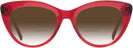 Cat Eye Transparent Red Seattle Eyeworks 989 w/ Gradient Bifocal Reading Sunglasses View #2