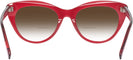 Cat Eye Transparent Red Seattle Eyeworks 989 w/ Gradient Bifocal Reading Sunglasses View #4