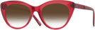 Cat Eye Transparent Red Seattle Eyeworks 989 w/ Gradient Bifocal Reading Sunglasses View #1
