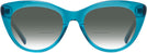 Cat Eye Transparent Blue Seattle Eyeworks 989 w/ Gradient Bifocal Reading Sunglasses View #2