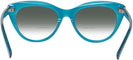 Cat Eye Transparent Blue Seattle Eyeworks 989 w/ Gradient Bifocal Reading Sunglasses View #4