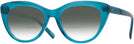 Cat Eye Transparent Blue Seattle Eyeworks 989 w/ Gradient Bifocal Reading Sunglasses View #1