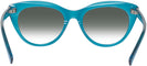 Cat Eye Transparent Blue Seattle Eyeworks 989 w/ Gradient Progressive No-Line Reading Sunglasses View #4