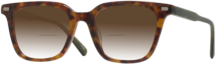 Square Tortoise With Green Seattle Eyeworks 994 w/ Gradient Bifocal Reading Sunglasses View #1