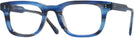 Rectangle Stripe Blue Seattle Eyeworks 997 Single Vision Full Frame View #1