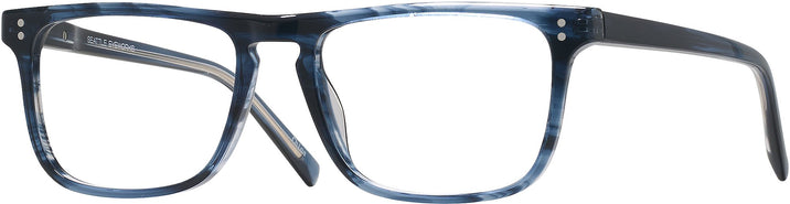 Rectangle Stripe Blue Seattle Eyeworks 999 Single Vision Full Frame View #1