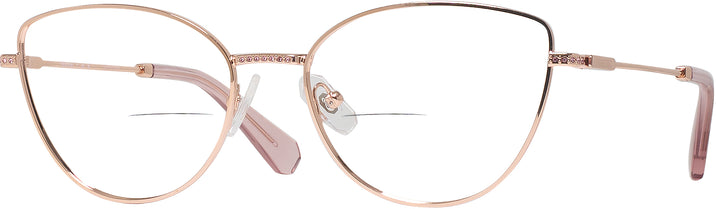 Cat Eye Rose Gold Swarovski 1012 Bifocal View #1