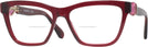 Square Transparent Burgundy Swarovski 2021 Bifocal View #1