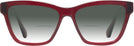 Square Transparent Burgundy Swarovski 2021 w/ Gradient Bifocal Reading Sunglasses View #2