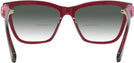 Square Transparent Burgundy Swarovski 2021 w/ Gradient Bifocal Reading Sunglasses View #4