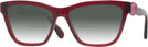 Square Transparent Burgundy Swarovski 2021 w/ Gradient Bifocal Reading Sunglasses View #1