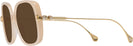 Square,Oversized Beige Transparent Swarovski 6011 Progressive No-Line Reading Sunglasses View #3