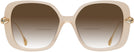 Square,Oversized Beige Transparent Swarovski 6011 w/ Gradient Bifocal Reading Sunglasses View #2