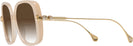 Square,Oversized Beige Transparent Swarovski 6011 w/ Gradient Bifocal Reading Sunglasses View #3