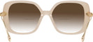 Square,Oversized Beige Transparent Swarovski 6011 w/ Gradient Bifocal Reading Sunglasses View #4