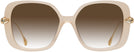 Square,Oversized Beige Transparent Swarovski 6011 w/ Gradient Progressive No-Line Reading Sunglasses View #2