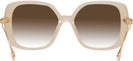 Square,Oversized Beige Transparent Swarovski 6011 w/ Gradient Progressive No-Line Reading Sunglasses View #4