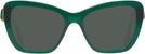 Cat Eye,Oversized Transparent Dark Green Swarovski 6018 Progressive No-Line Reading Sunglasses View #2