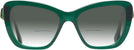 Cat Eye,Oversized Transparent Dark Green Swarovski 6018 w/ Gradient Bifocal Reading Sunglasses View #2