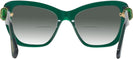 Cat Eye,Oversized Transparent Dark Green Swarovski 6018 w/ Gradient Bifocal Reading Sunglasses View #4