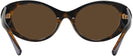 Oval Havana Versace 4455U Progressive No-Line Reading Sunglasses View #4