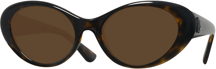 Oval Havana Versace 4455U Progressive No-Line Reading Sunglasses View #1
