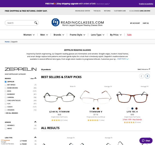 Zeppelin Eyeglasses | Men & Women - ReadingGlasses.com