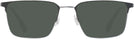 Rectangle Black Silver LZ-49 Progressive No-Line Reading Sunglasses View #2