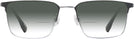 Rectangle Black Silver LZ-49 w/ Gradient Bifocal Reading Sunglasses View #2