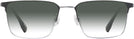 Rectangle Black Silver LZ-49 w/ Gradient Progressive No-Line Reading Sunglasses View #2