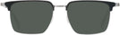 Square Black Silver LZ-50 Progressive No-Line Reading Sunglasses View #2