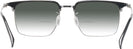 Square Black Silver LZ-50 w/ Gradient Bifocal Reading Sunglasses View #4