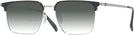 Square Black Silver LZ-50 w/ Gradient Bifocal Reading Sunglasses View #1