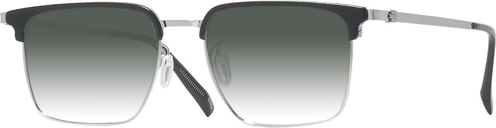 Square Black Silver LZ-50 w/ Gradient Progressive No-Line Reading Sunglasses View #1